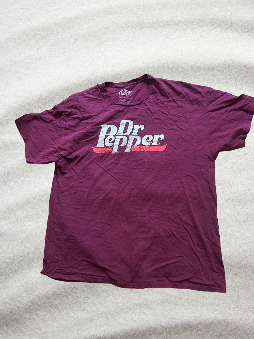 Dr Pepper Men's Short Sleeve Logo Tee - Maroon